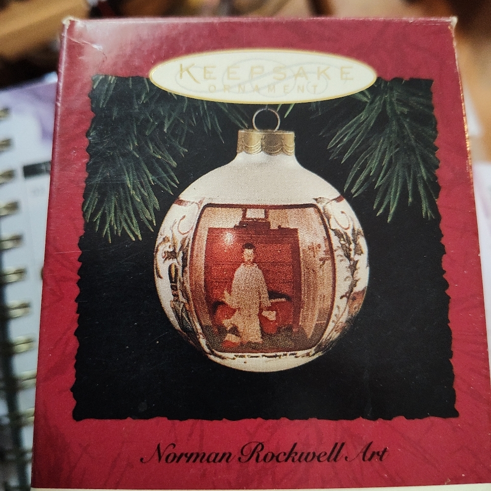 Hallmark Keepsake Ornament Norman Rockwell Art Glass 1994